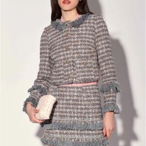 Walter Baker Gray and Pink Skirt Set